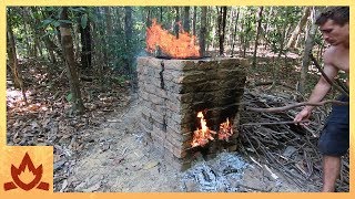 Primitive Technology Brick Firing Kiln [upl. by Hadnama]