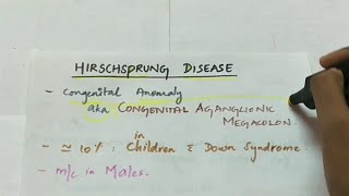 Hirschsprung disease  Pathology  Handwritten notes [upl. by Odrawde]