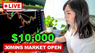 LIVE TRADING  How I Made 10000 Trading 30MINS ONLY [upl. by Vada]