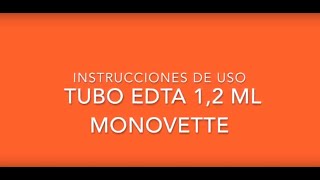 Echevarne Veterinaria  Tubo EDTA 12 mL Monovette [upl. by Ibbob]