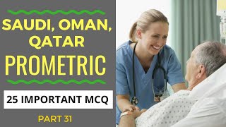 SAUDI  QATAR  OMAN PROMETRIC EXAM QUESTIONS FOR NURSES Part 31 [upl. by Marcy]