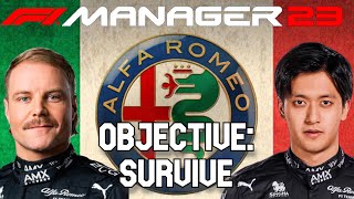 Surviving the Hardest Start  Alfa Romeo  F1 Manager 2023 [upl. by Laeria]