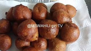 MAPISHI MAANDAZI YA MAJI PUFF PUFF RECIPE [upl. by Eylhsa990]