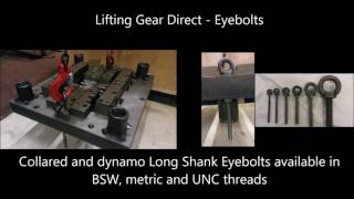 How to use Eye Bolts amp Types available  LGD [upl. by Llirred]