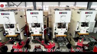 WORLD JH21200 Power Press Line for Solar Panel Bracket Production A Reliable Power Press Machinery [upl. by Ecital]