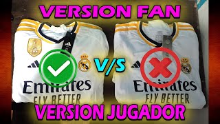 ✅CAMISETAS VERSIÓN FAN VS JUGADOR REAL MADRID 2024 [upl. by Yelloh]