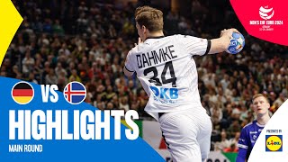 Their first Main Round win  Germany vs Iceland  Highlights  Mens EHF EURO 2024 [upl. by Naihs]