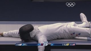 Fencing Mens Epee Individual Bronze Medal  Kelsey v Jung  London 2012 Olympic Games Highlights [upl. by Fania701]