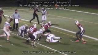 Hermiston Bulldogs at Sherwood Bowmen Football 2011 Playoffs [upl. by Modie]