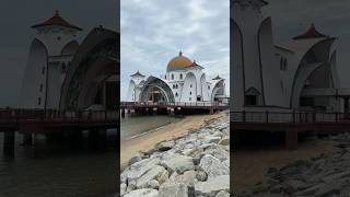 Masjid Selat Melaka  Masjid in the Beach of Malaysia 😍🌊🏝️ [upl. by Annahsirhc]