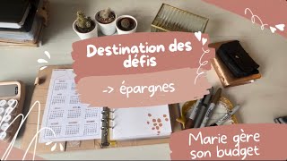 🤍 Destination des défis ➡️ épargnes  Enveloppes budget📔 [upl. by Groves]