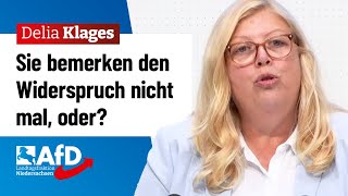 Sie bemerken den Widerspruch nicht mal oder – Delia Klages AfD [upl. by Andree179]