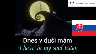 The Nightmare Before Christmas  Jacks Lament Slovak  Lyrics amp Translation [upl. by Lahcear]