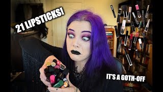 Best Black Liquid Lipstick Mega Review 21 lipsticks [upl. by Ursal]