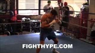 MATTHEW MACKLIN OPEN WORKOUT AHEAD OF GENNADY GOLOVKIN CLASH [upl. by Marzi]