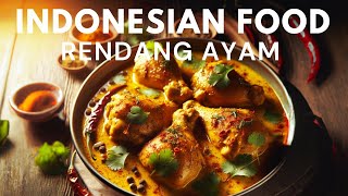 Indonesian Food The Rich Flavors of Rendang Ayam  Food Video [upl. by Aihsakal]