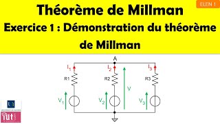 Théorème de Millman  Exercice 1  Démonstration du théorème avec 3 branches [upl. by Bixler]