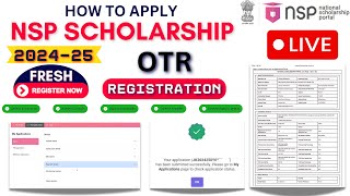 NSP Scholarship 202425 Apply How To Apply NSP Scholarship 202425  NSP OTR Registration nsp [upl. by Mcwherter]