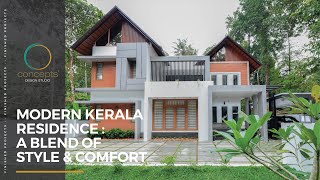 Modern Kerala Residence A Blend of Style amp Comfort 🏘️  Concepts Design Studio [upl. by Refenej]