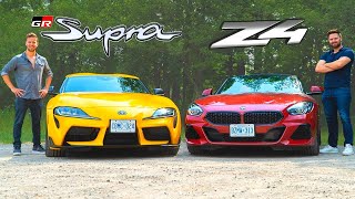 2020 Toyota Supra vs BMW Z4 M40i  Attack Of The Clones [upl. by Rakabuba564]