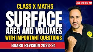 Surface area and volumes Complete Revision with important questions Class 10 Maths with Ushank Sir [upl. by Otreblanauj]