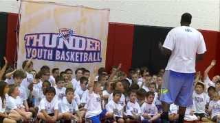 NBA Cares Oklahoma City Thunder Youth Basketball Camp [upl. by Maje490]