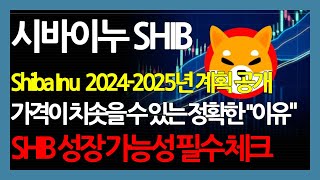 시바이누 SHIB Shiba Inu 20242025년 계획 공개 가격이 치솟을 수 있는 정확한 quot이유quot SHIB 성장 가능성 필수 체크 [upl. by Atiuqrahc]