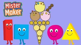 The Shapes Dance Ice Cream  Mister Maker [upl. by Garneau]