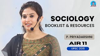 Booklist and Resources for Sociology Optional for UPSC  Pujya Priyadarshini AIR 11 2018 [upl. by Heid]