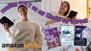 ONLY reading on my KINDLE for a week a spoiler free reading vlog [upl. by Ob]