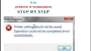 How to fix error code 0000006D9 Fix error 0000006d9fix operation could not be [upl. by Brody]