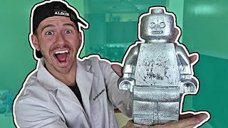 DIY GIANT METAL GALLIUM LEGO FIGURE EXPERIMENT 100 LBS WORLD RECORD [upl. by Asilrac987]