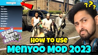 HOW TO USE MENYOO TRAINER IN GTA 5  MENYOO MOD FULL DETAILS  GTA 5 Mods 2023 HindiUrdu [upl. by Alekin399]