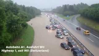 Gewitter mit Überschwemmungen in der Ostschweiz 14 Juni 2015 [upl. by Mcgannon]