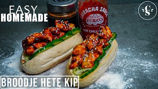 Broodje hete kip  Spicy amp delicious  1 minute videos  Chefs Sens  Video 15 [upl. by Yvan]