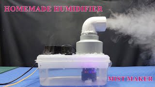 How to make humidifier at Home  Making a Powerful AC  Air cooler  Using Peltier  Mist Maker [upl. by Auberon]