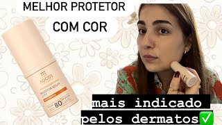 PROTETOR SOLAR COM COR ADCOS  MELHOR PROTETOR COM COR QUE JÁ TESTEI 🧴 [upl. by Eelak]