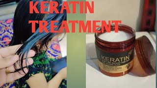 Keratin Hair Mask  honest review  hair treatment at home [upl. by Enram]