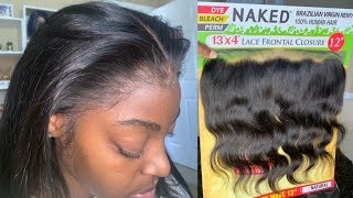 VERY NATURAL Beauty Supply Frontal Install  NO BABY HAIR [upl. by Jobey]