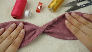 Twist Your Headband LIKE A PRO ✨ How to Make Twisted Headband out of Cotton Fabric [upl. by Jenks746]