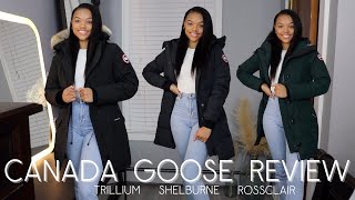 IS CANADA GOOSE WORTH IT  CANADA GOOSE PARKA REVIEW  TRILLIUM SHELBURNE ROSCLAIR [upl. by Harutek139]