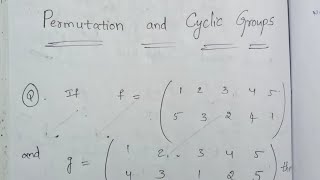 Permutation and cyclic groups  problems [upl. by Cherry]