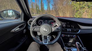 Alfa Romeo Giulia Competizione 2023 POV Drive Twisty Roads [upl. by Petronia]