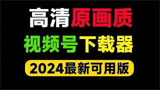 2024年最新视频号下载工具，原画质无损下载微信视频号神器 [upl. by Kask]