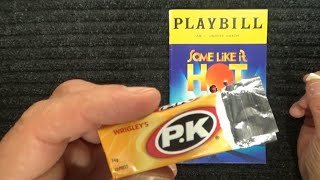 ASMR  Playbill Magazine Reading  Australian Accent  Quiet Whispering Chewing Gum amp Crinkles [upl. by Oetam938]