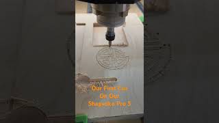 Our First Cut With Our Shapeoko Pro 5 woodworking cnc [upl. by Eilliw]