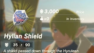 How To Get Replacment Hylian Shield  Zelda BOTW [upl. by Orvas144]