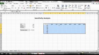 Sensitivity Analysis in Excel [upl. by Nner]