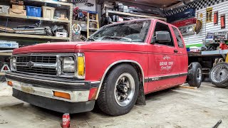 Lowering an S10 front end in less than 30 minutes Adding drop springs to the Work Truck 57 drop [upl. by Colwen]