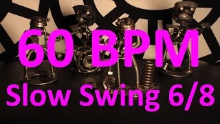 60 BPM  Slow Swing  68 Drum Track  Metronome  Drum Beat [upl. by Bove914]